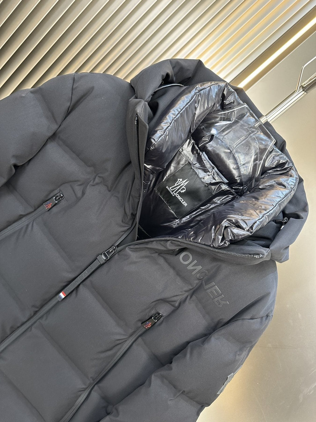 Moncler Hooded Quilted Puffer Coat — detail