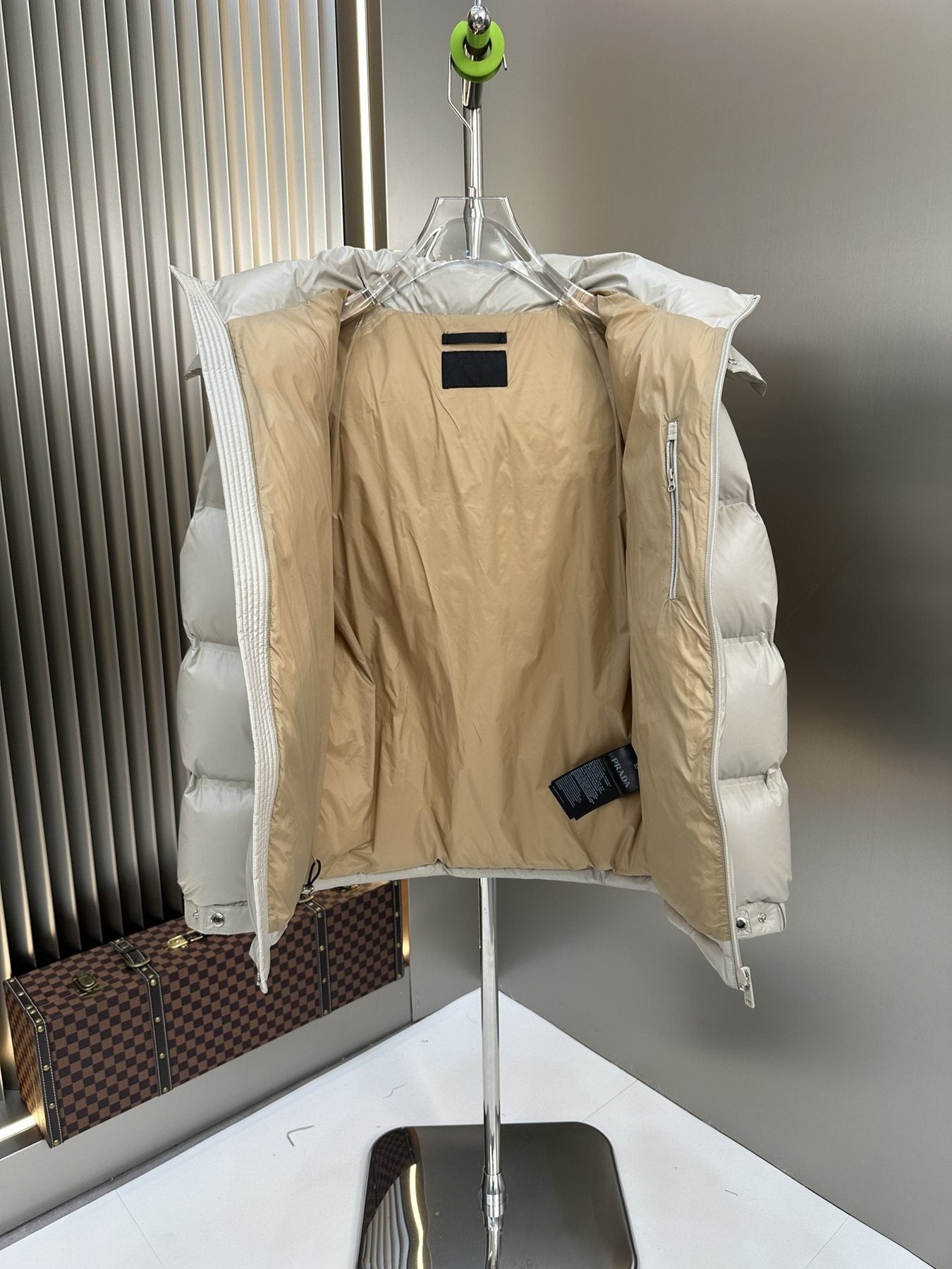 Prada Hooded Quilted Puffer Jacket — detail