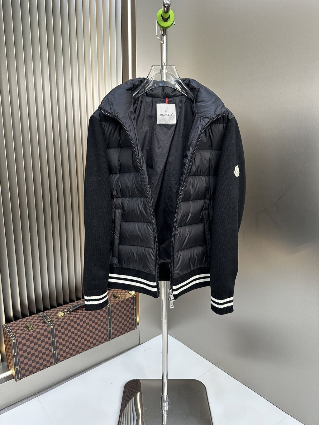 Moncler Sweater Sleeve Down Jacket — front