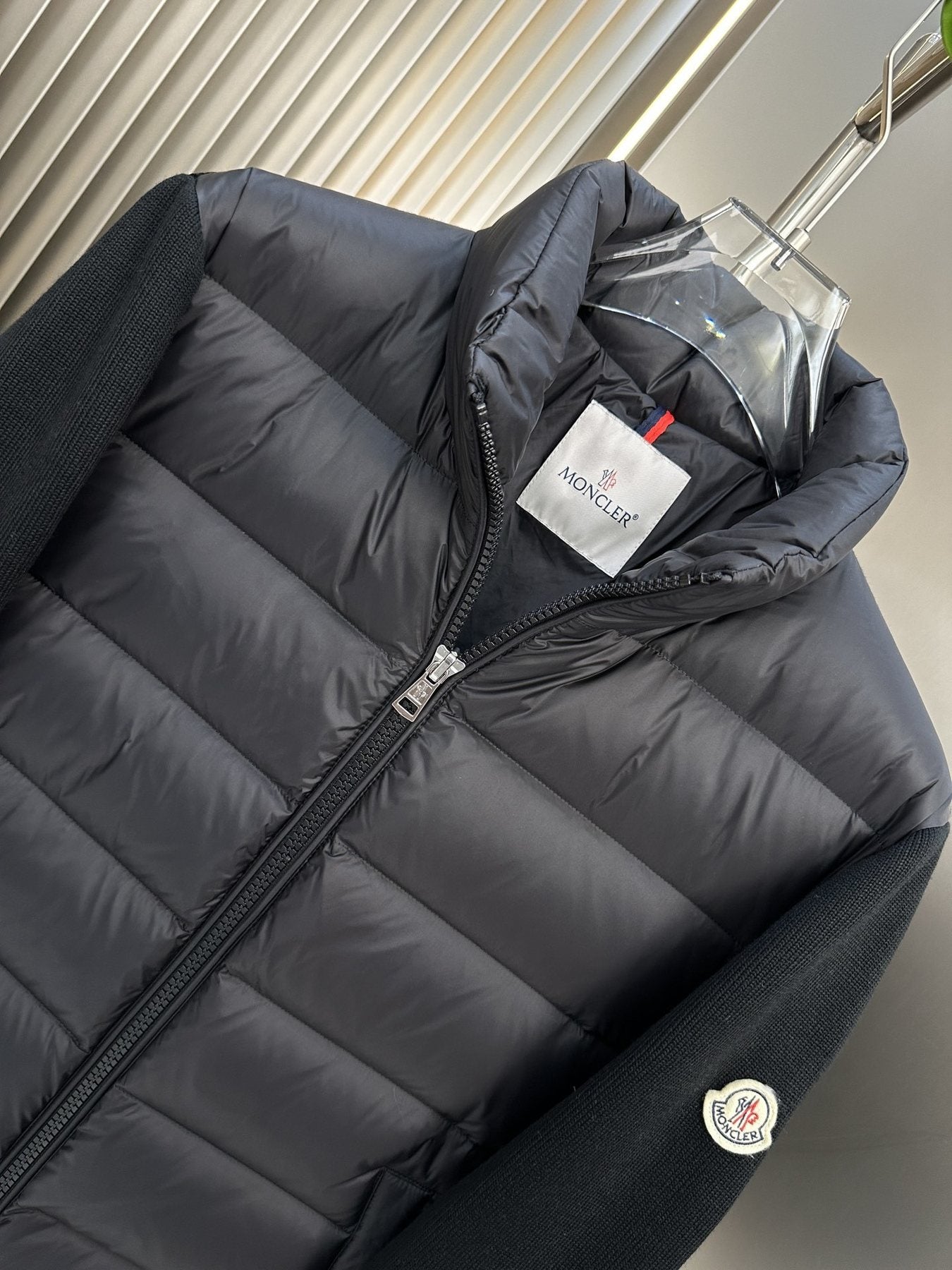 Moncler Sweater Sleeve Down Jacket — hang_tag