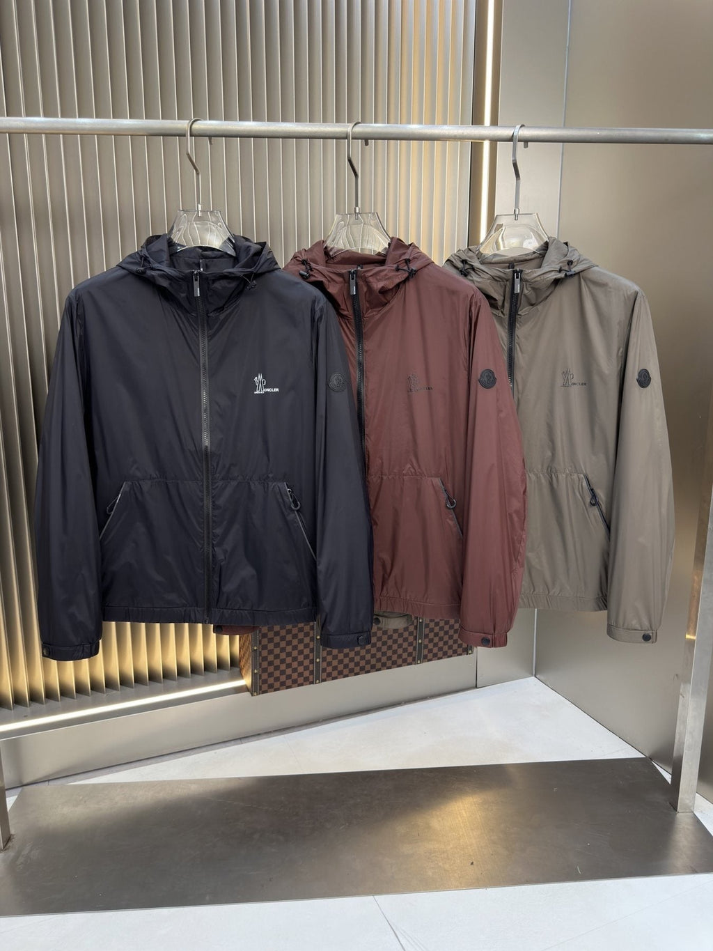 Moncler Hooded Zip-Front Jacket — comparison
