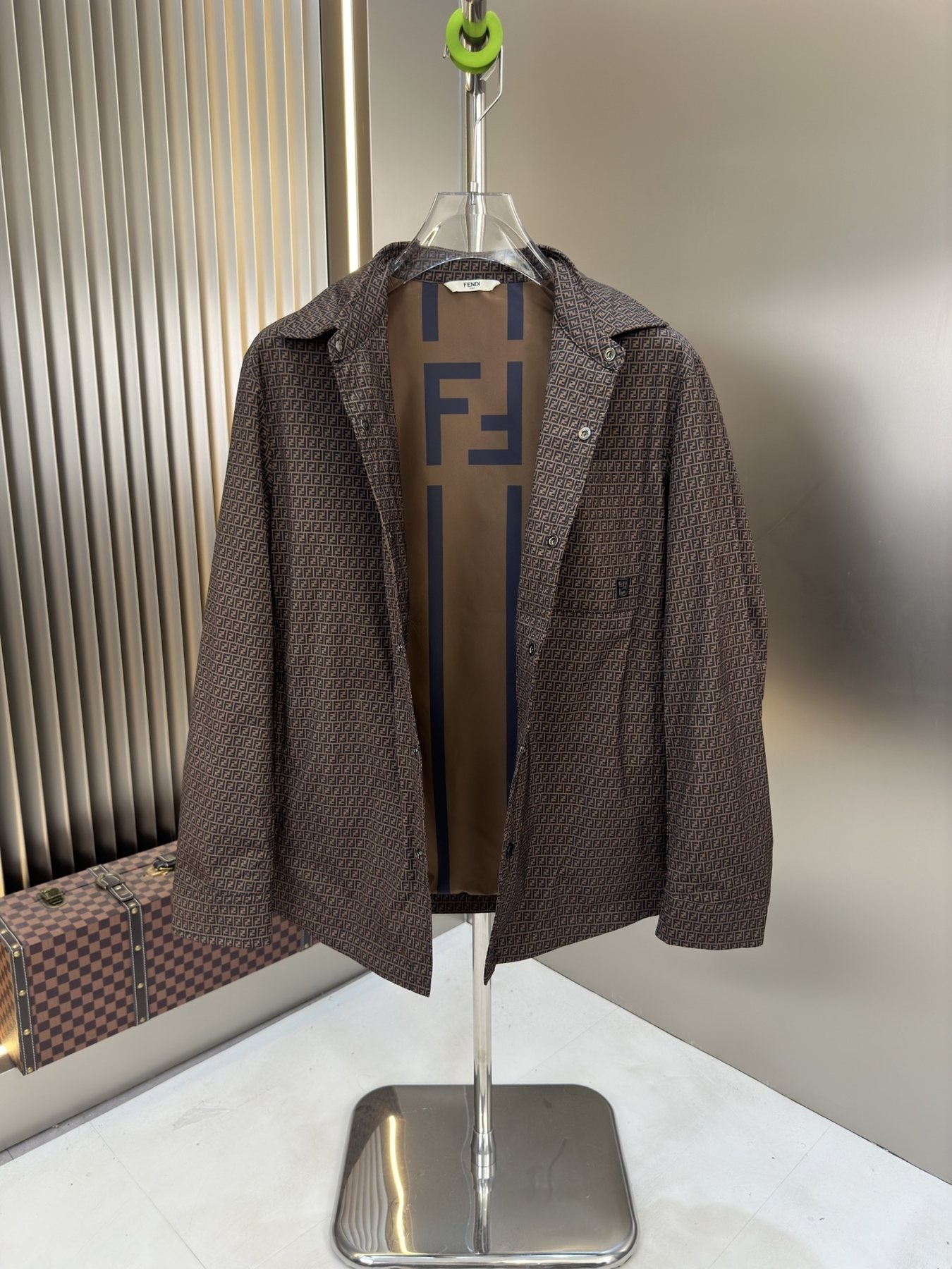 Fendi Geometric Pattern Shirt Jacket — front