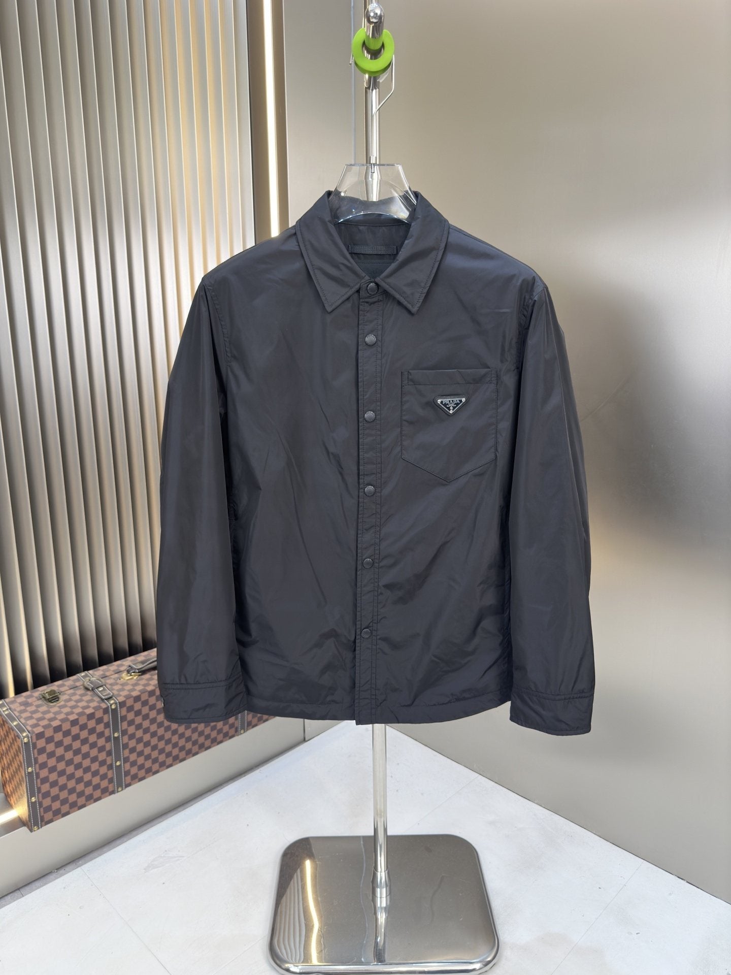Prada Snap-Front Collared Jacket — hero