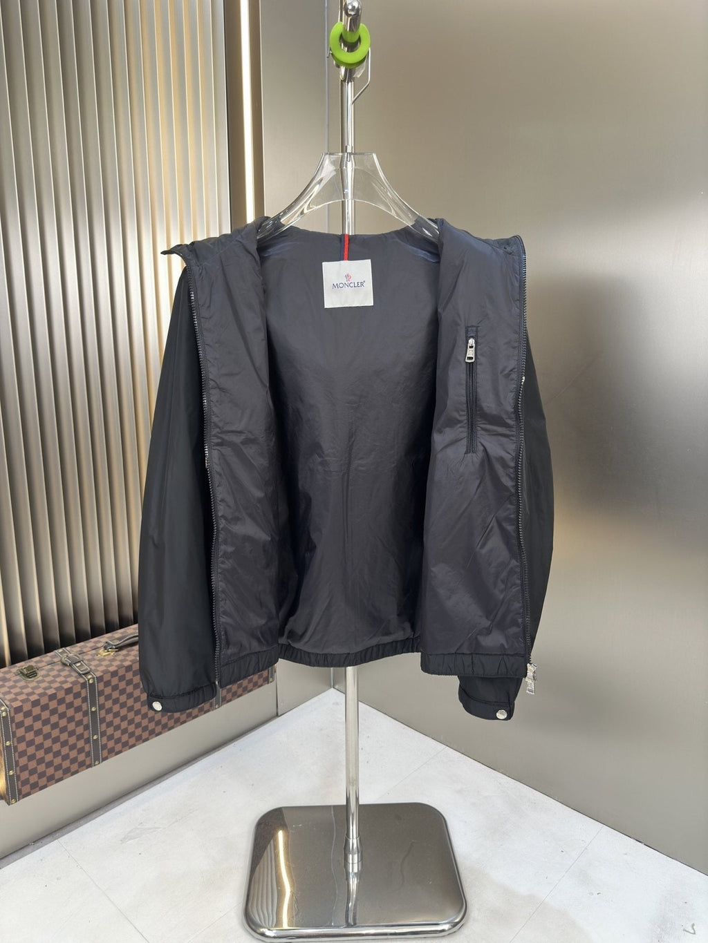Moncler Hooded Zip-Front Jacket — neck_label
