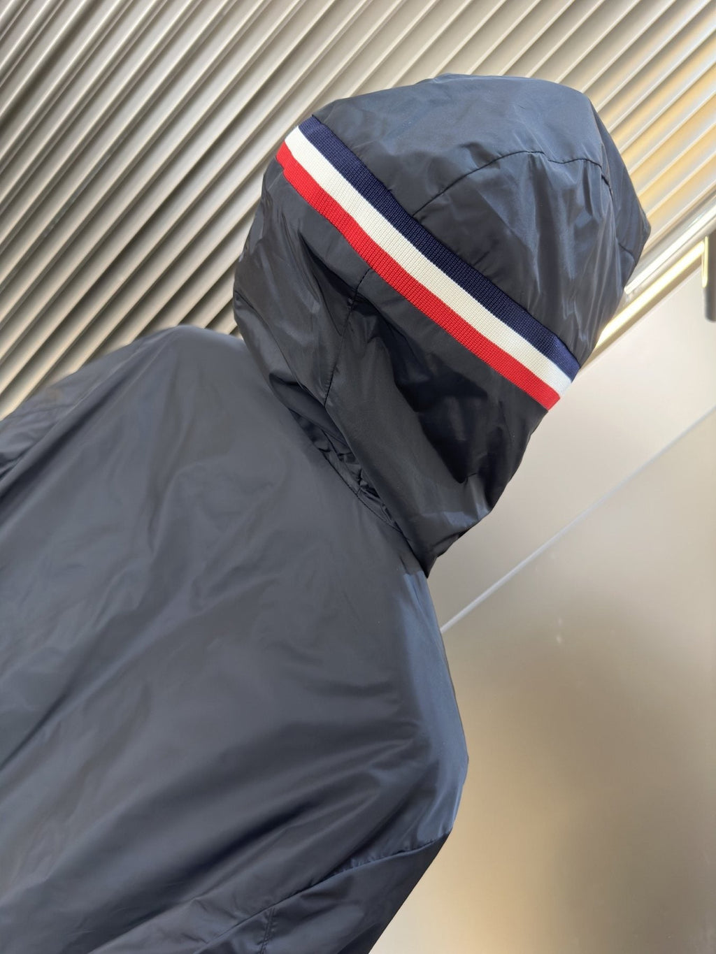 Moncler Hooded Zip-Front Jacket — detail