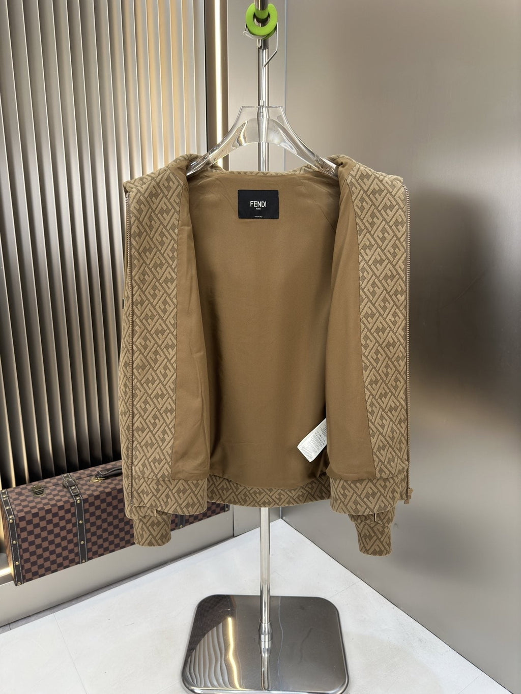 Fendi All-Over Monogram Full-Zip Hoodie — detail