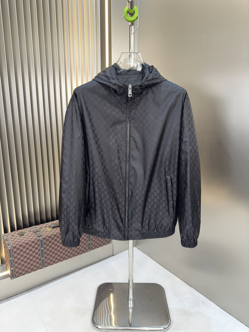 Gucci Tonal Monogram Hooded Zip Jacket — hero