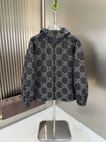 Gucci All-Over Monogram Hooded Zip Jacket — hero