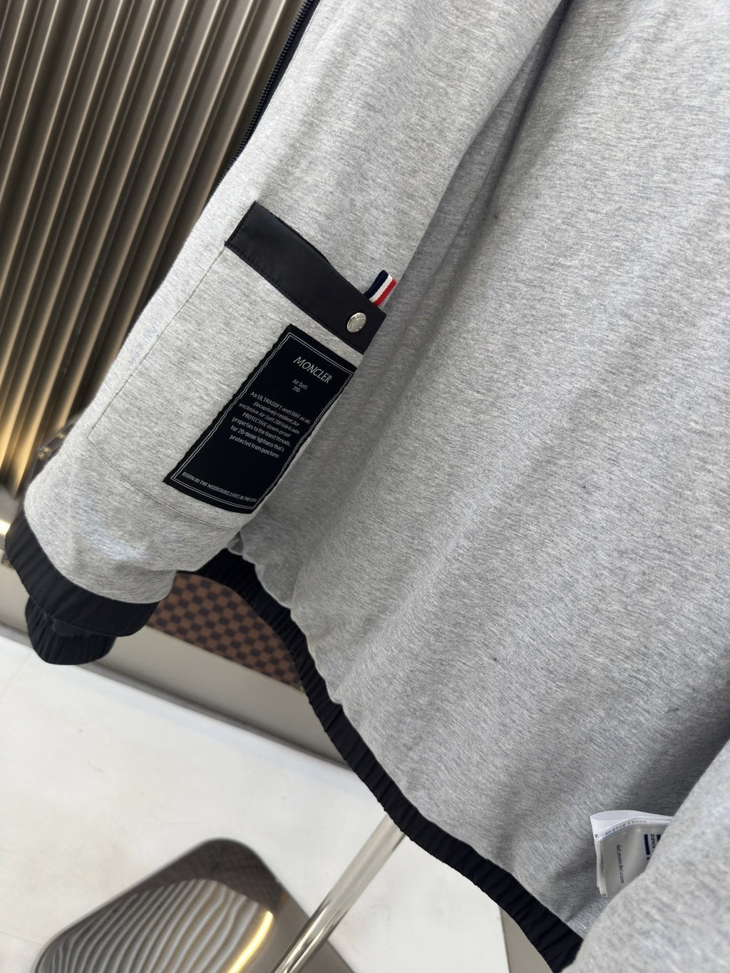 Moncler Hooded Zip-Front Jacket — fabric_closeup