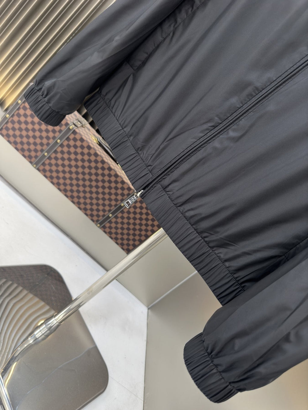 Moncler Hooded Zip-Front Jacket — detail
