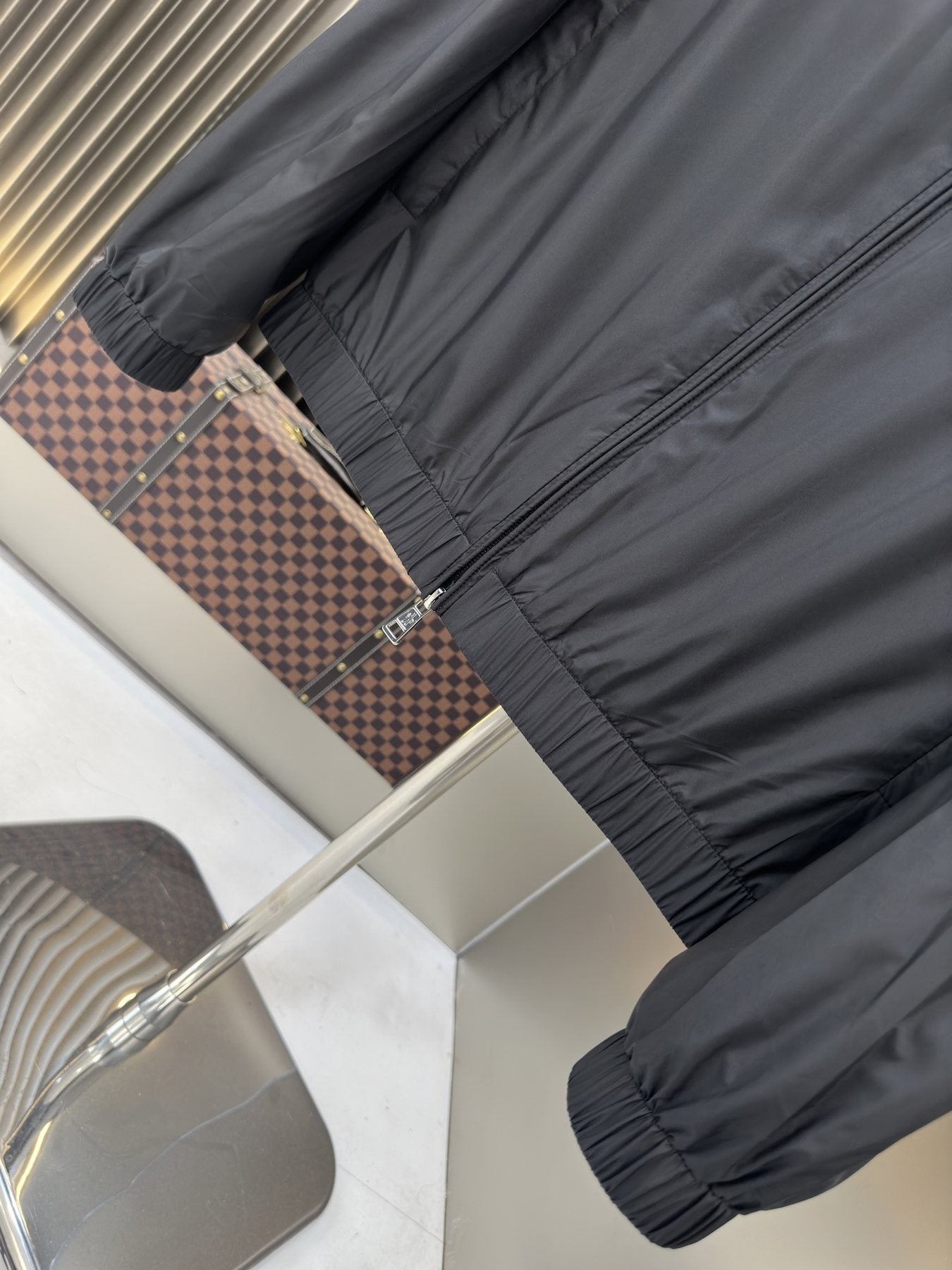 Moncler Hooded Zip-Front Jacket — detail