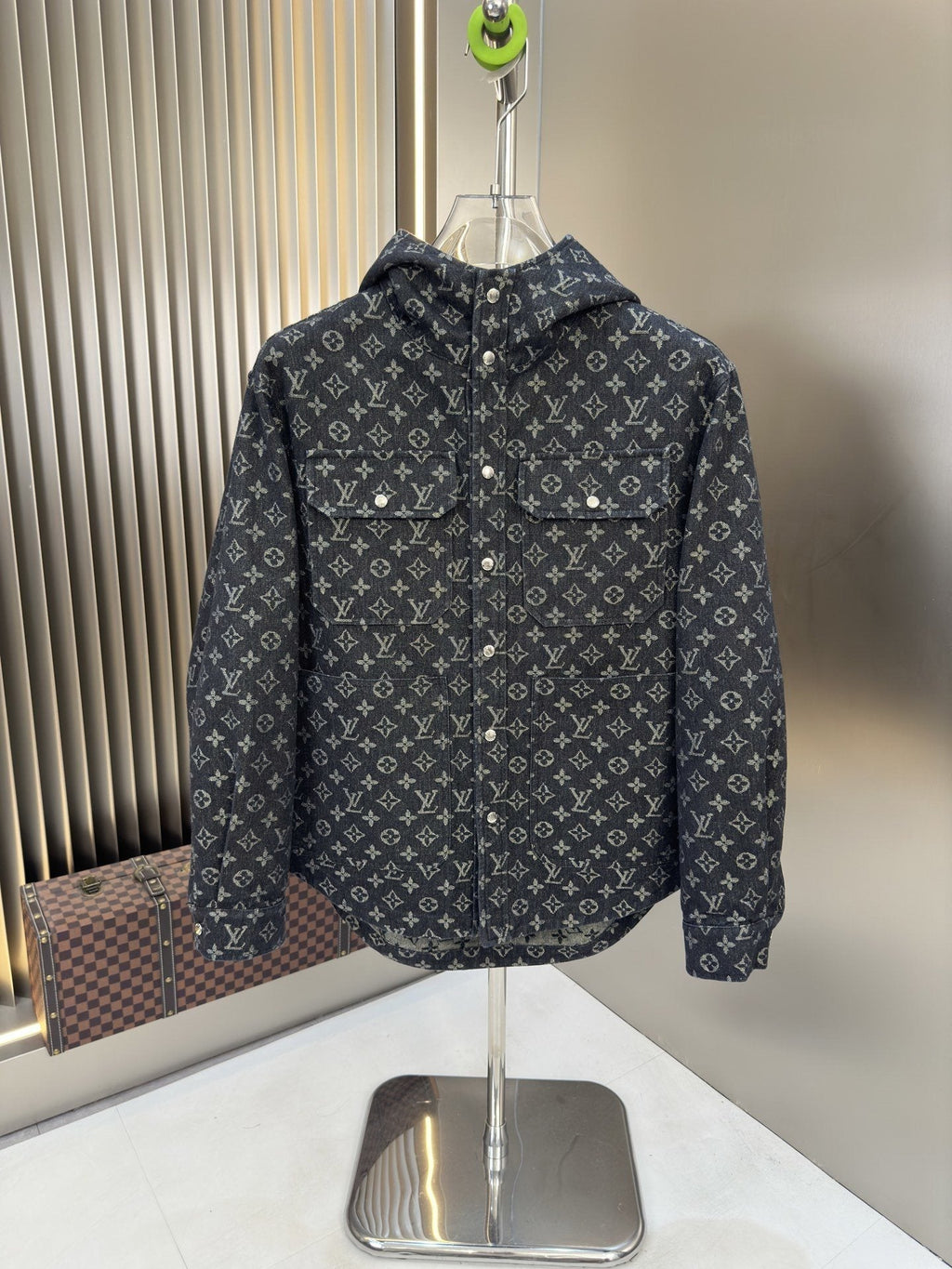 LV Allover Pattern Hooded Jacket — hero