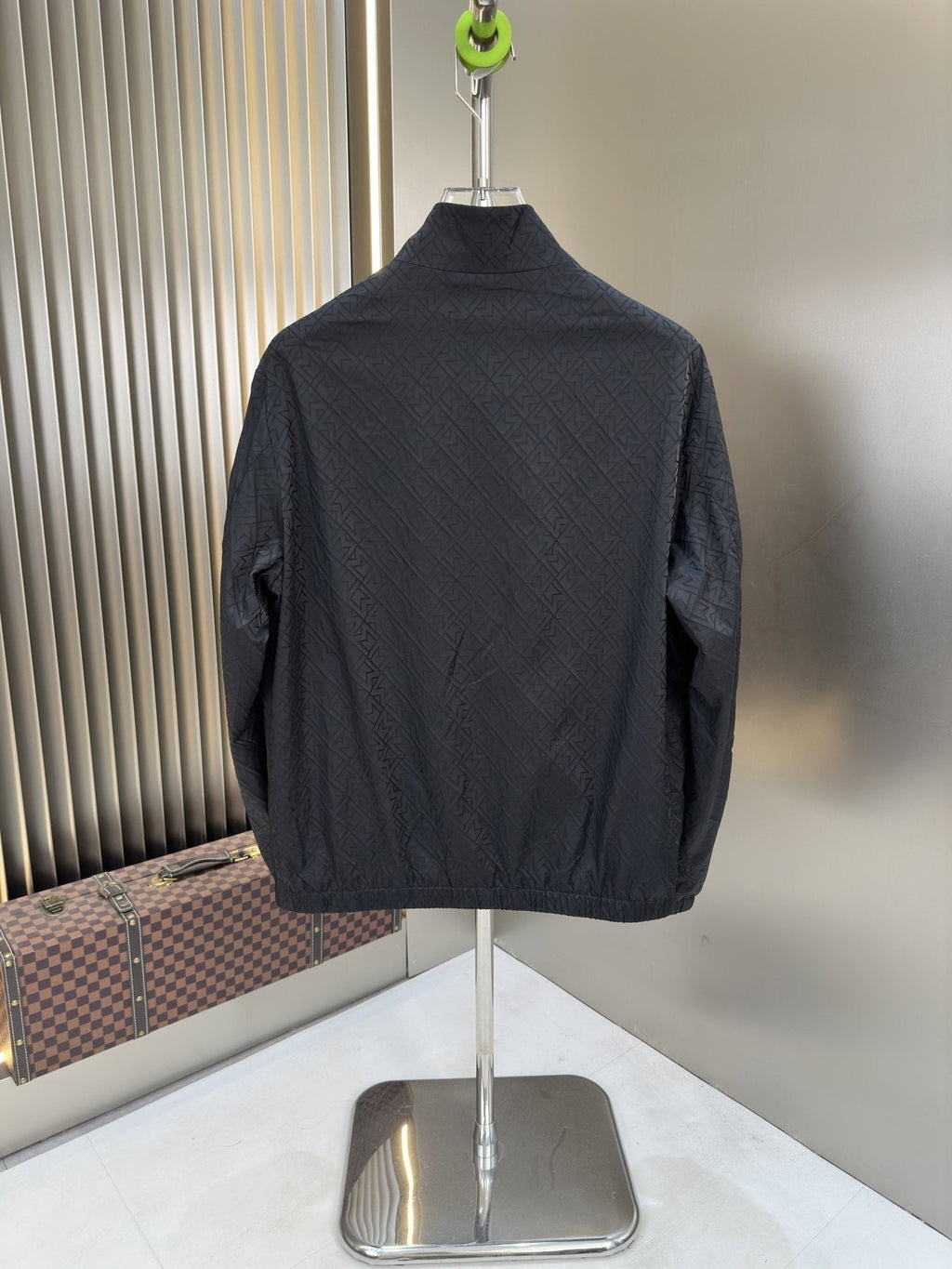 Moncler Reversible Geometric-Quilt Zip Jacket — back