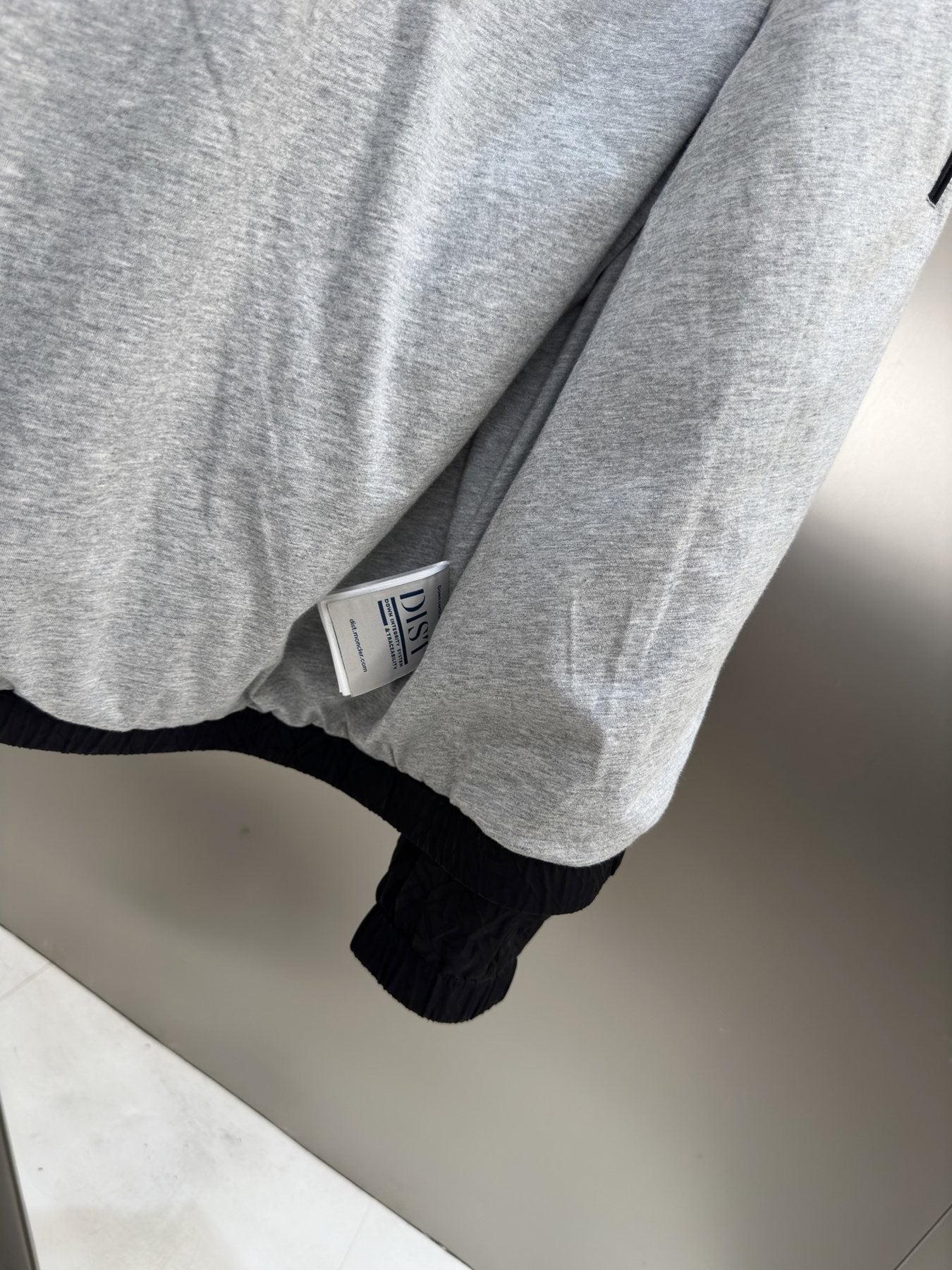 Moncler Reversible Geometric-Quilt Zip Jacket — fabric_closeup