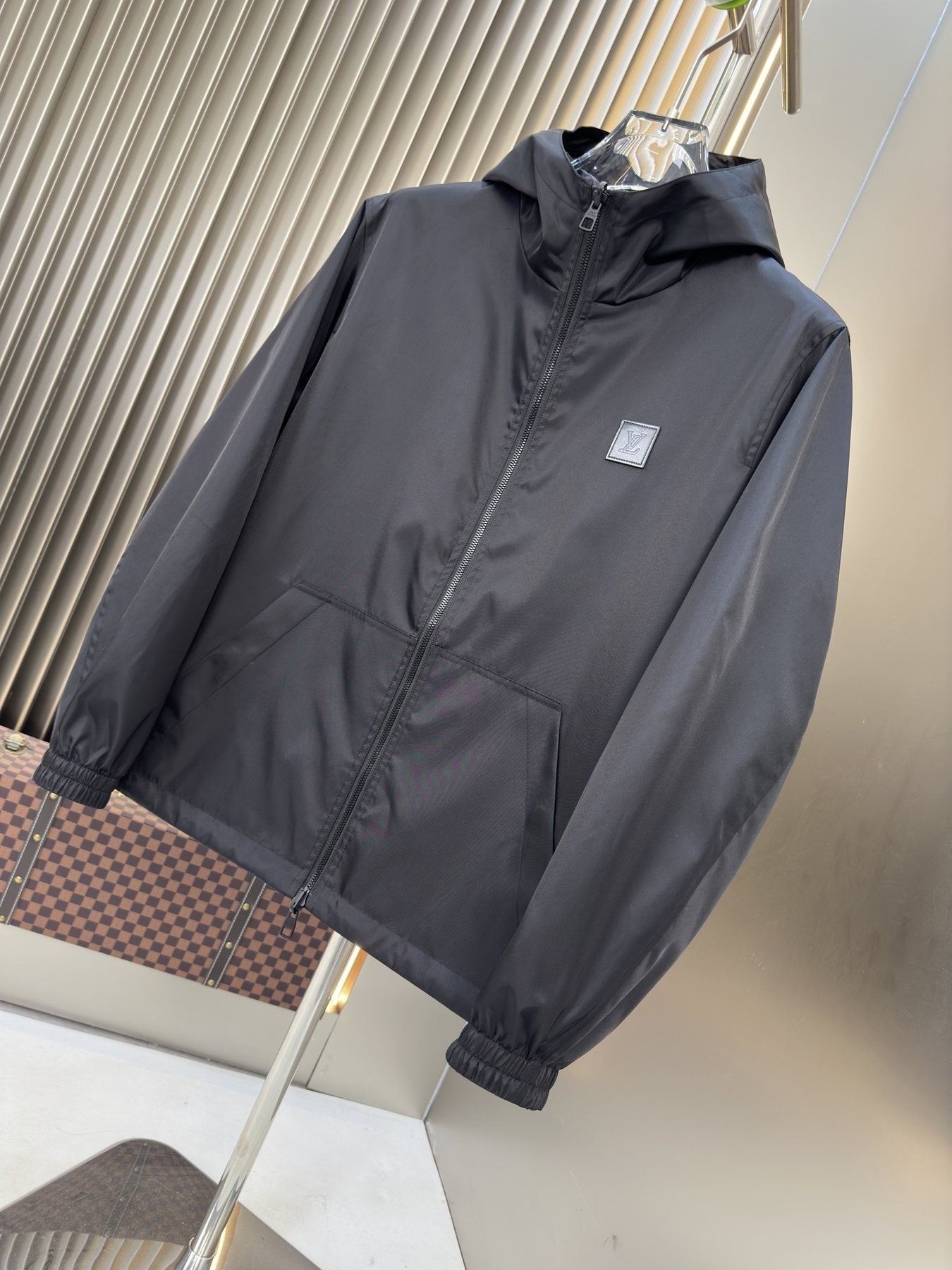 2026 Original Jacket Black Hooded Zip Jacket — front