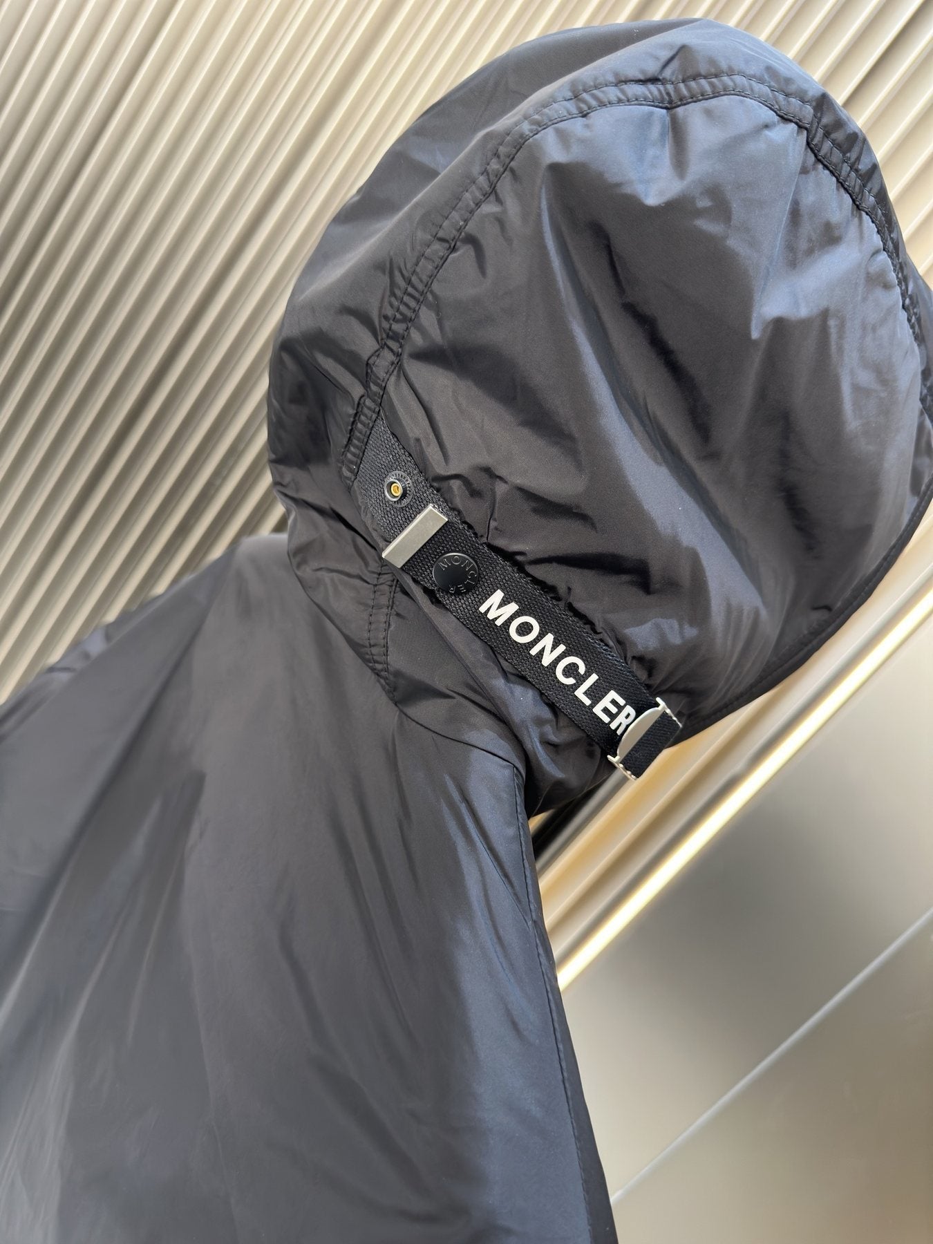 Moncler Hooded Zip-Front Jacket — detail