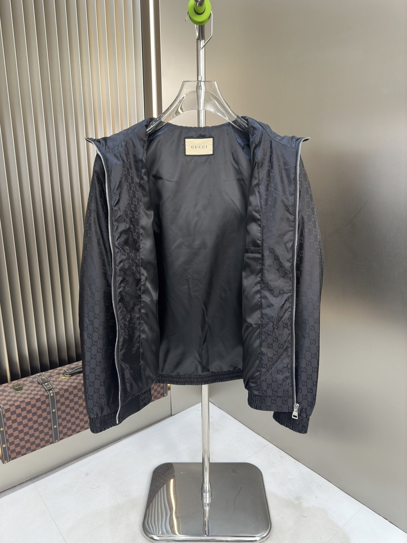 Gucci Tonal Monogram Hooded Jacket — neck_label