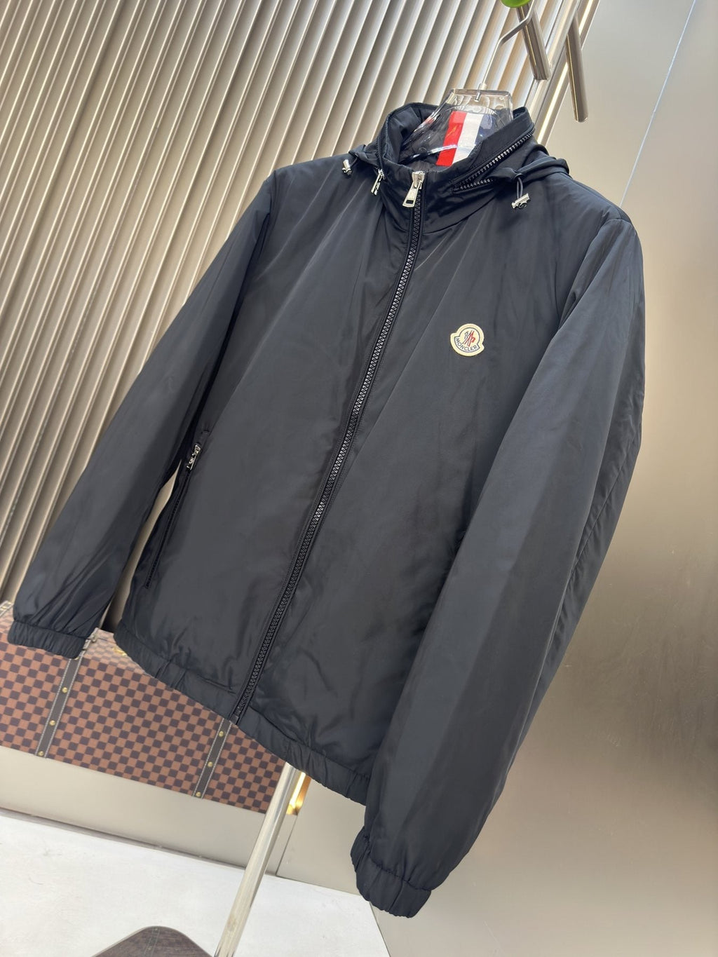 Moncler Hooded Zip-Front Jacket — front
