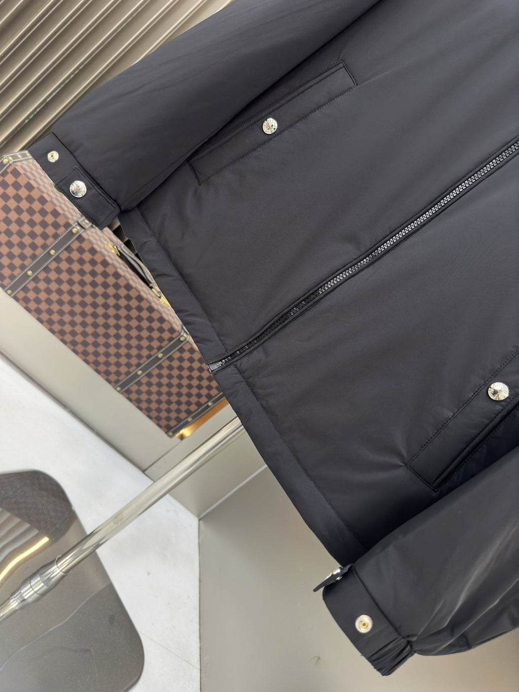 Moncler Hooded Zip Jacket — fabric_closeup