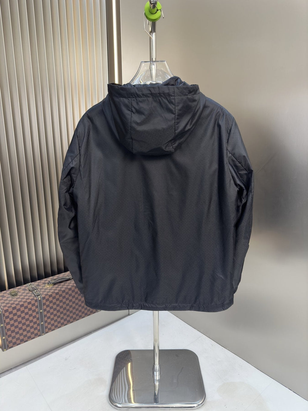 Moncler Hooded Asymmetric-Zip Utility Jacket — back