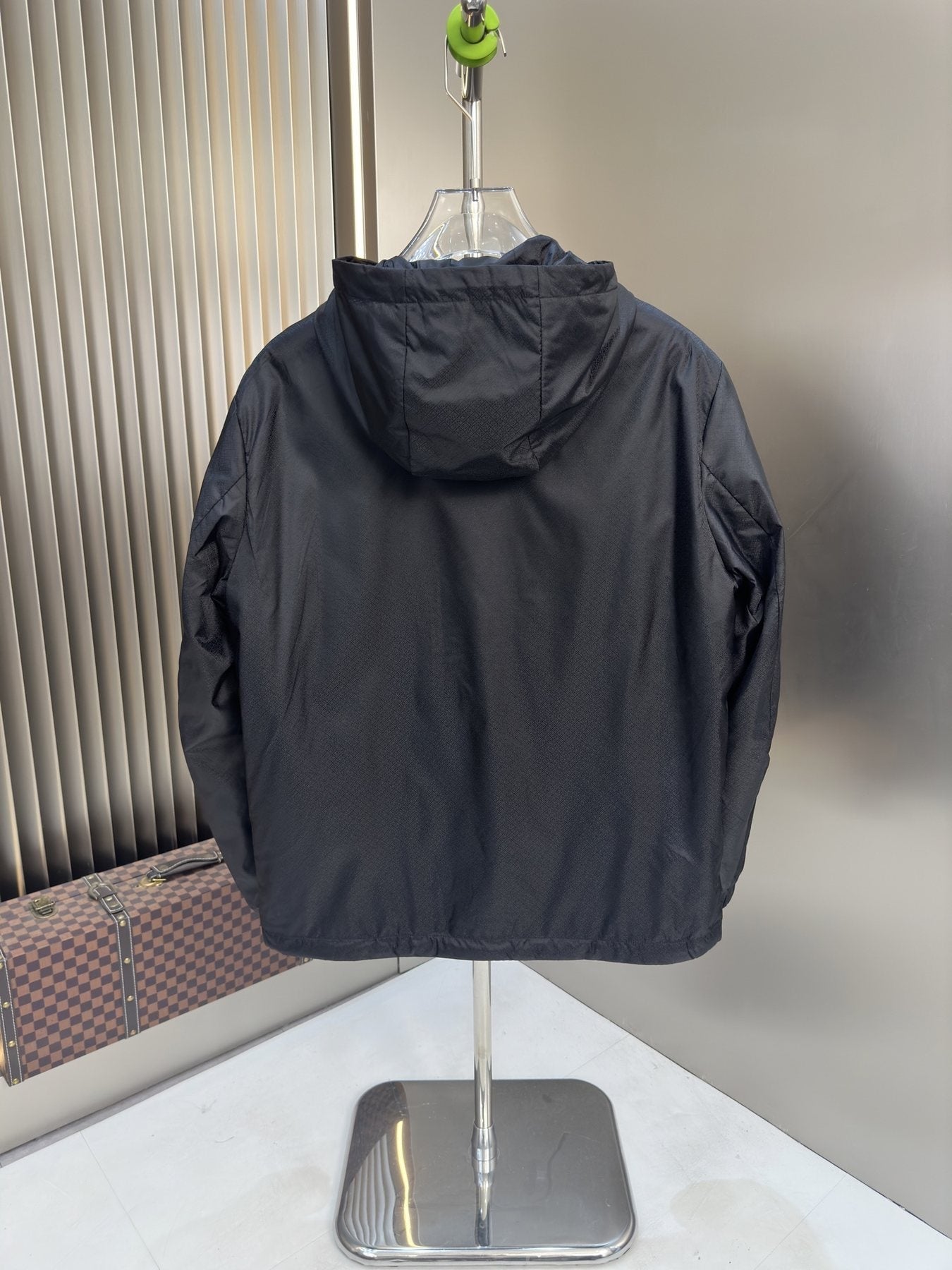 Moncler Hooded Asymmetric-Zip Utility Jacket — back