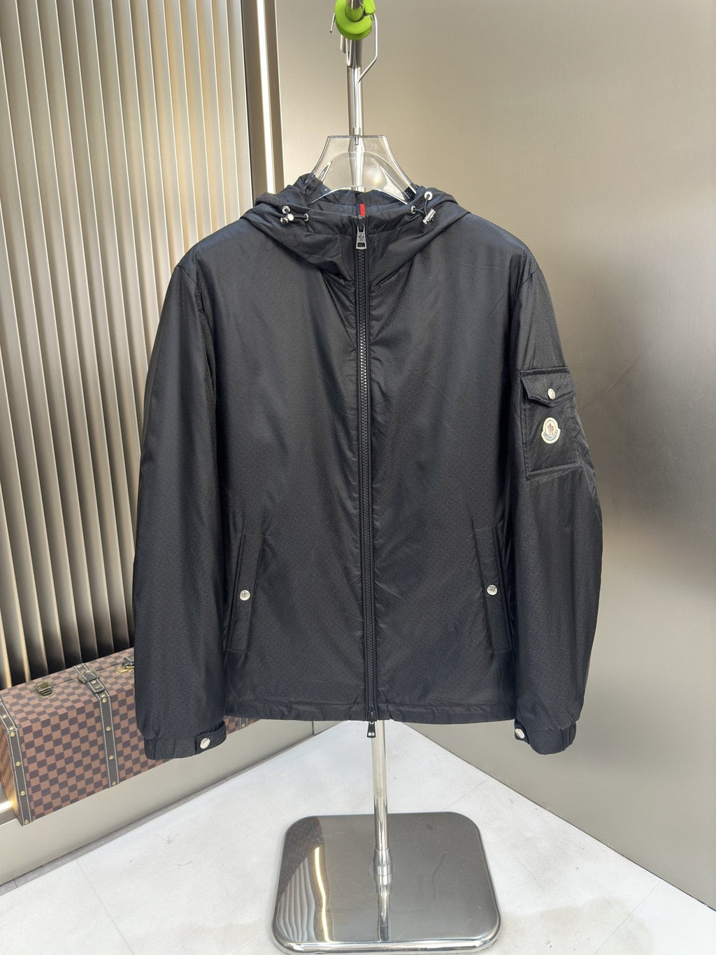 Moncler Hooded Asymmetric-Zip Utility Jacket — hero