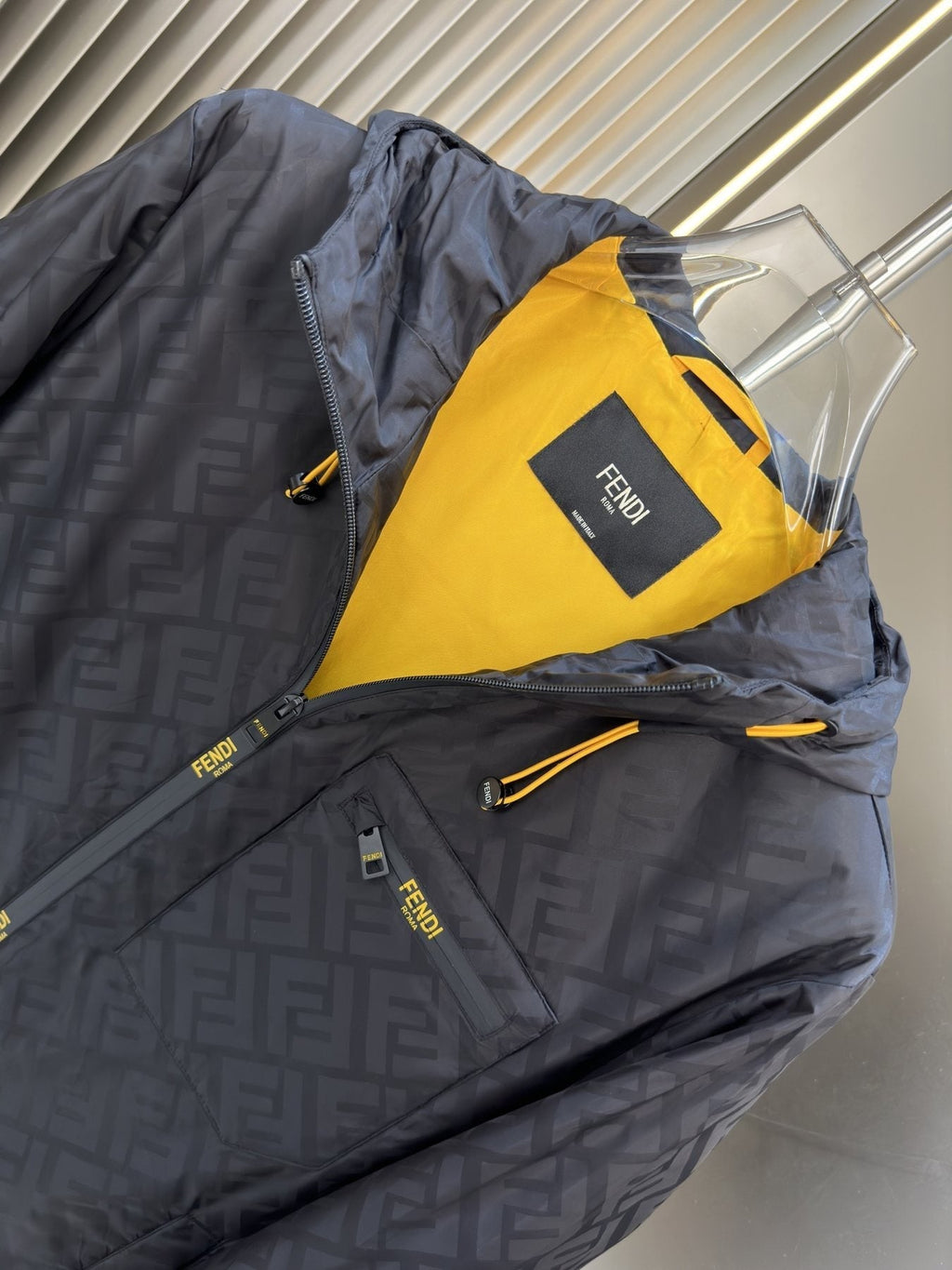 Fendi Monogram Hooded Jacket — detail