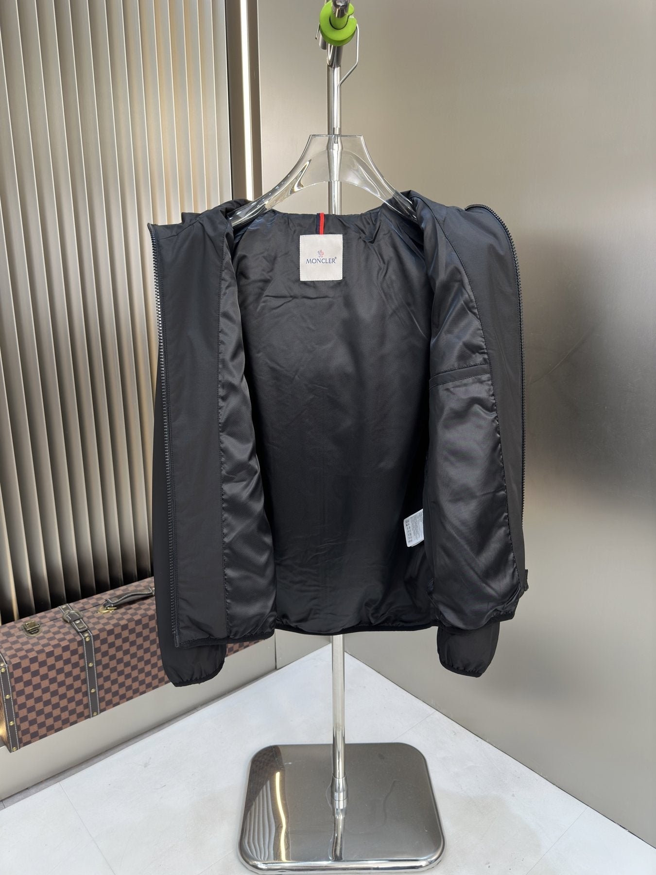 Moncler Hooded Zip-Front Jacket — detail