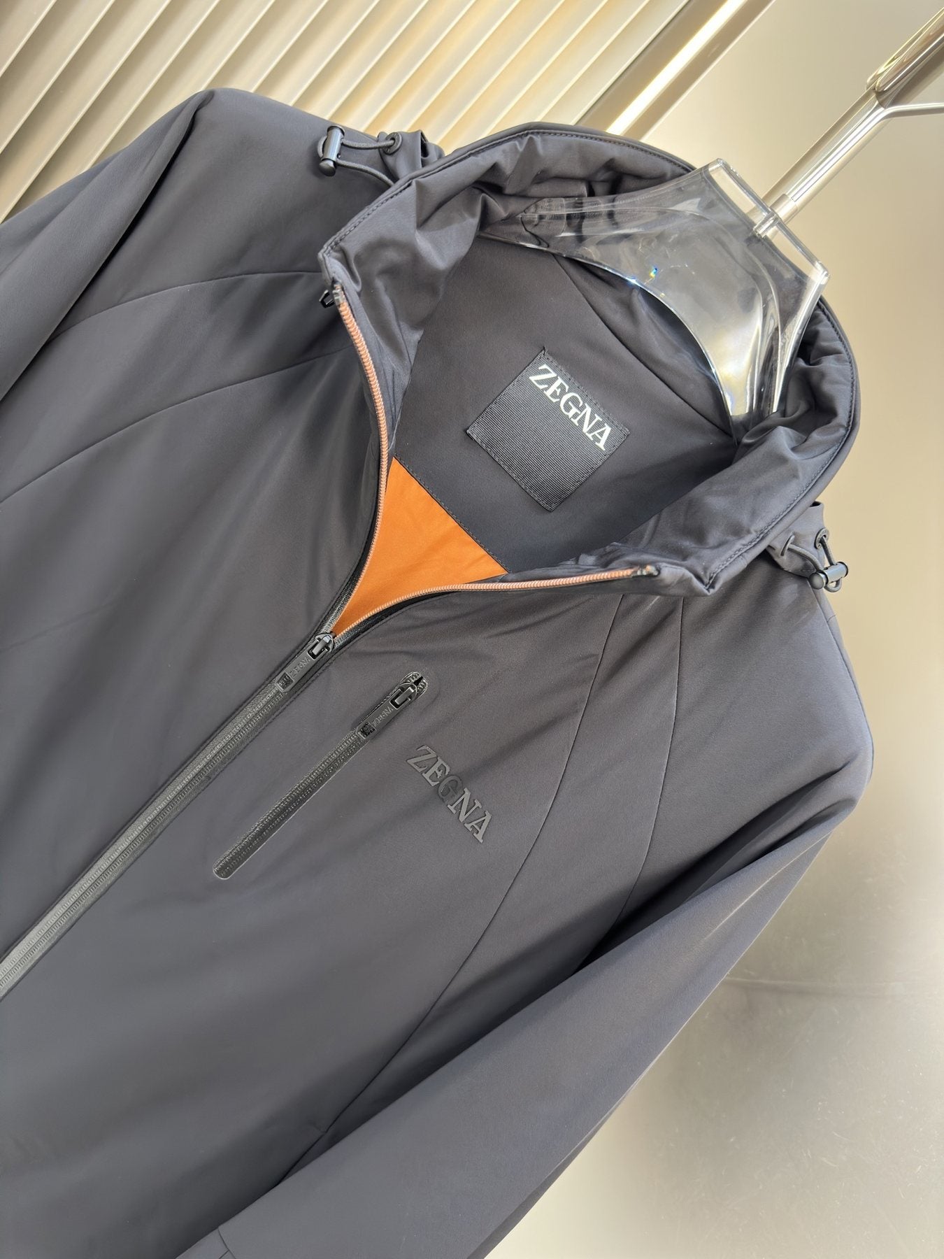 Zegna Hooded Technical Jacket — detail