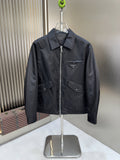 Prada Black Zip-Front Collared Jacket — hero
