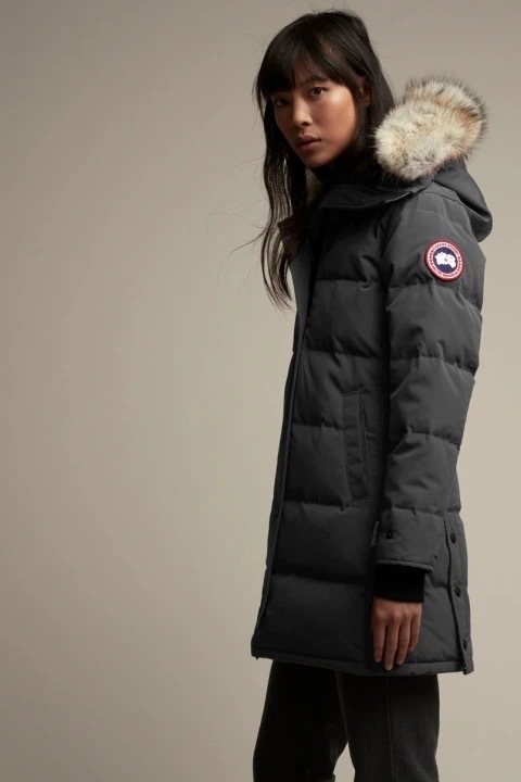 Canada Goose Long Quilted Fur-Trim Hood Puffer Jacket — context