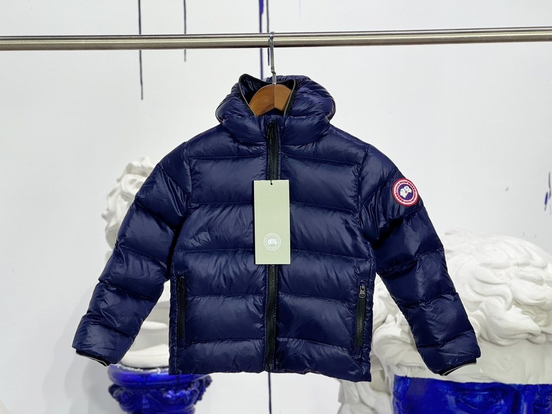 Canada Goose Kids' Hooded Quilted Down Jacket — hang_tag