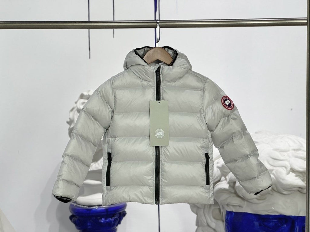 Canada Goose Kids' Hooded Quilted Down Jacket — hang_tag