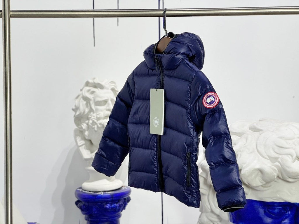 Canada Goose Kids' Hooded Quilted Down Jacket — hang_tag