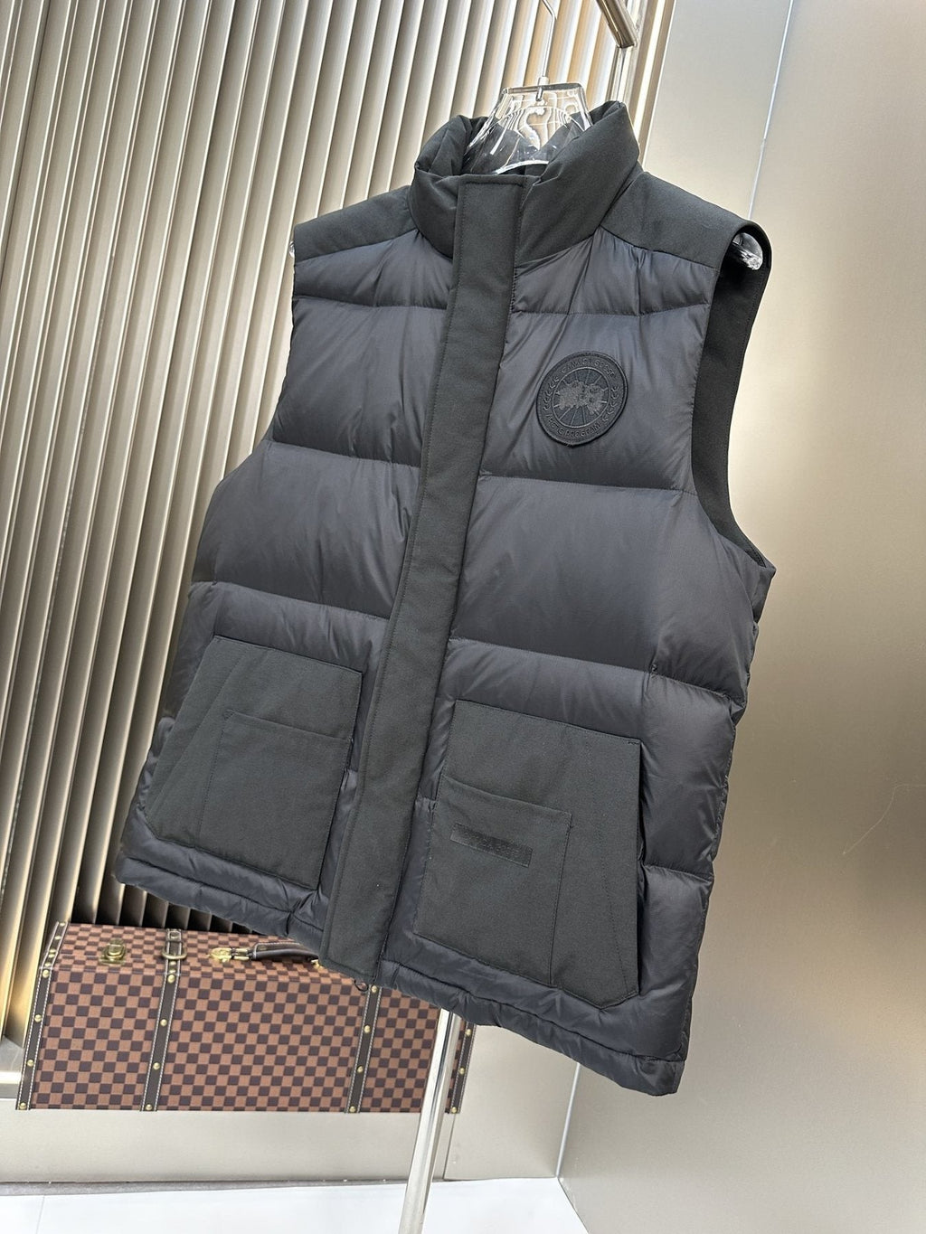 Canada Goose Black Padded Utility Vest — front