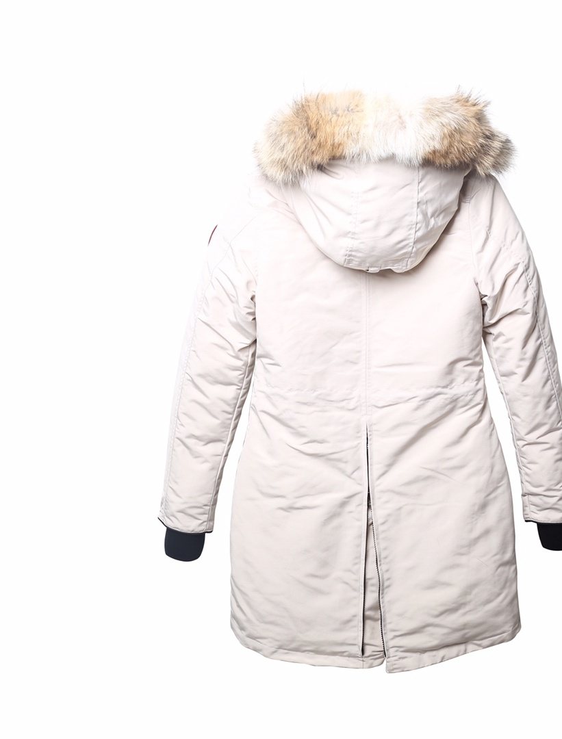 Canada Goose Women's Hooded Fur-Trim Long Down Jacket — back