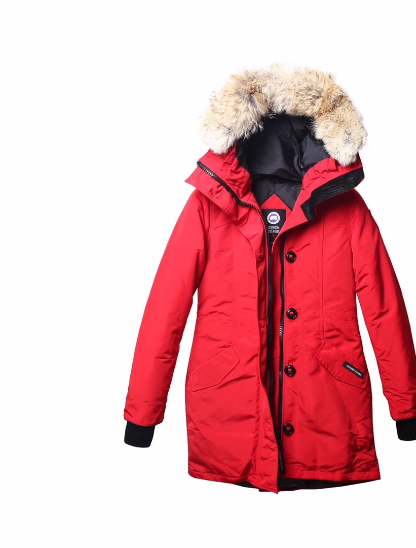 Canada Goose Women's Hooded Fur-Trim Long Down Jacket — hero