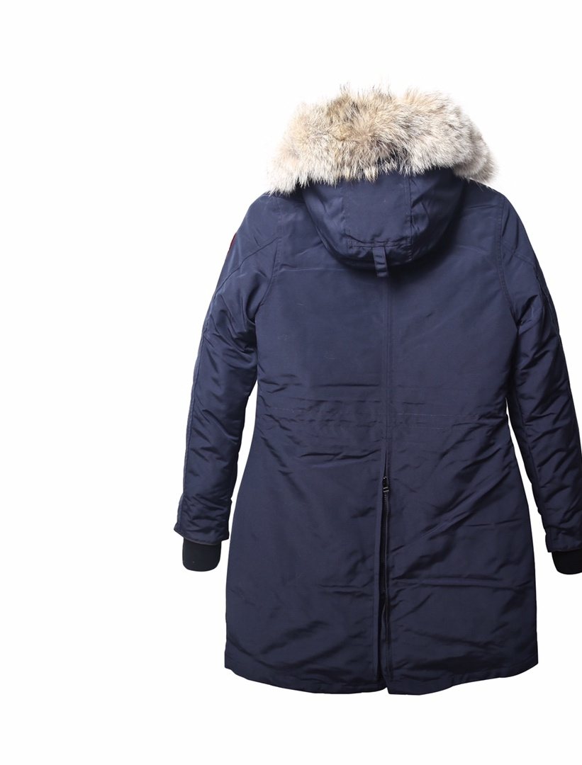 Canada Goose Women's Hooded Fur-Trim Long Down Jacket — back