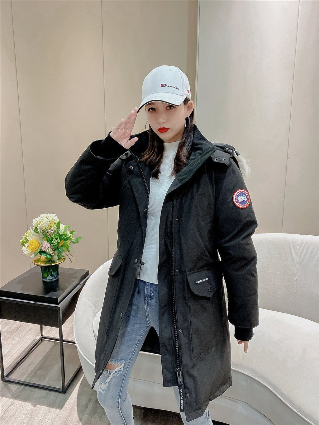 Canada Goose Fur-Trim Hooded Parka — context