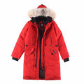 Canada Goose Women's Fur-Trim Hooded Long Down Jacket — hero
