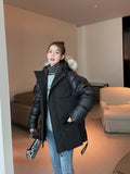 Canada Goose Fur-Trim Hooded Puffer Jacket — model