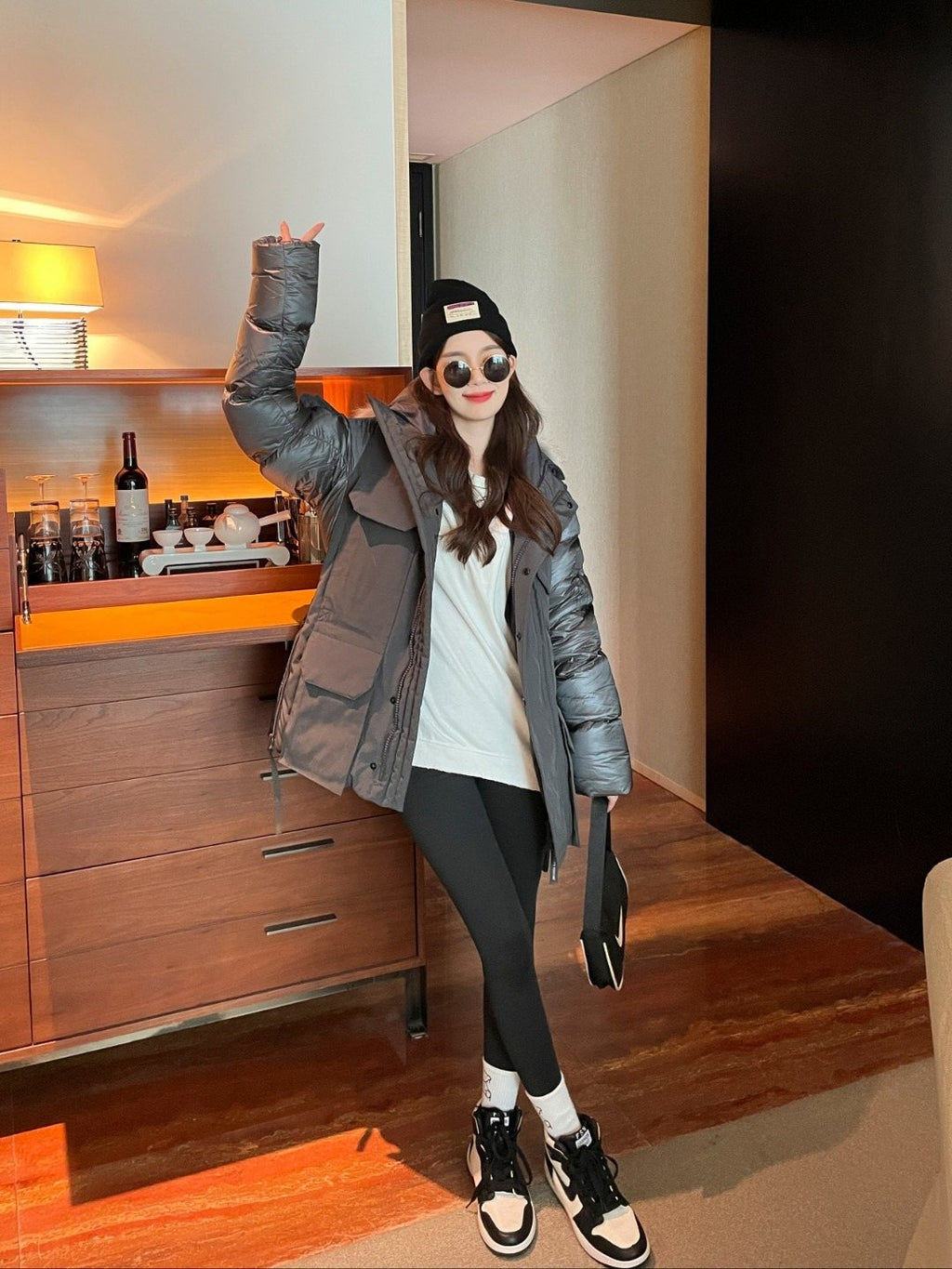 Canada Goose Fur-Trim Hooded Puffer Jacket — model