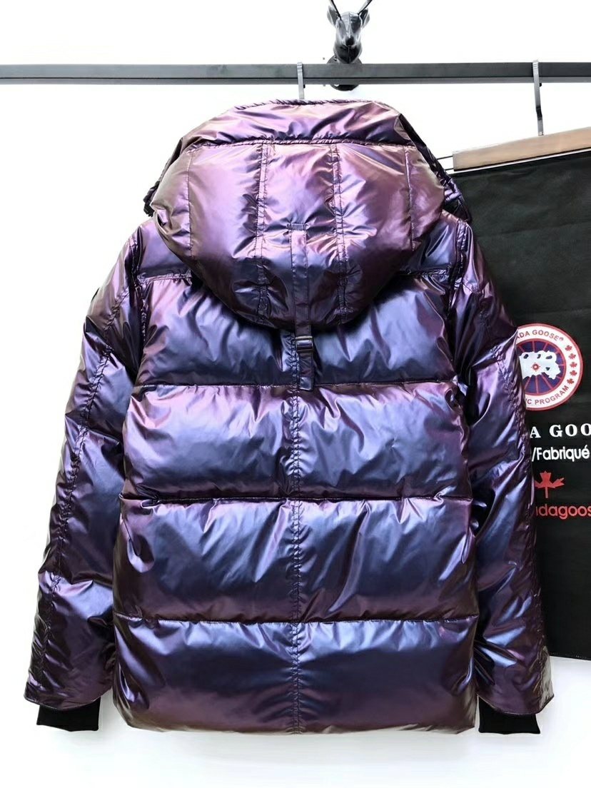Canada Goose Iridescent Purple Hooded Puffer Jacket — hero