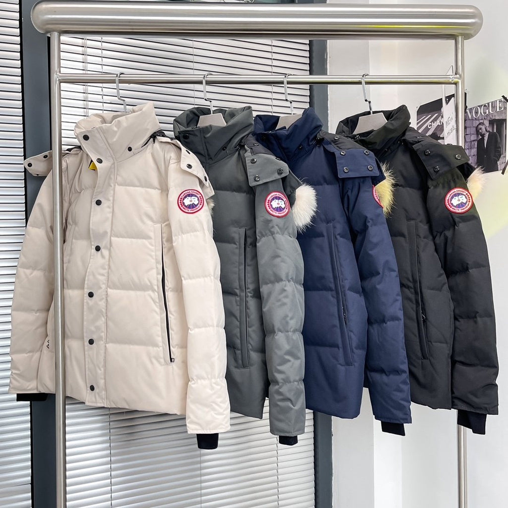 Canada Goose Fur-Trim Hood Puffer Jacket — comparison