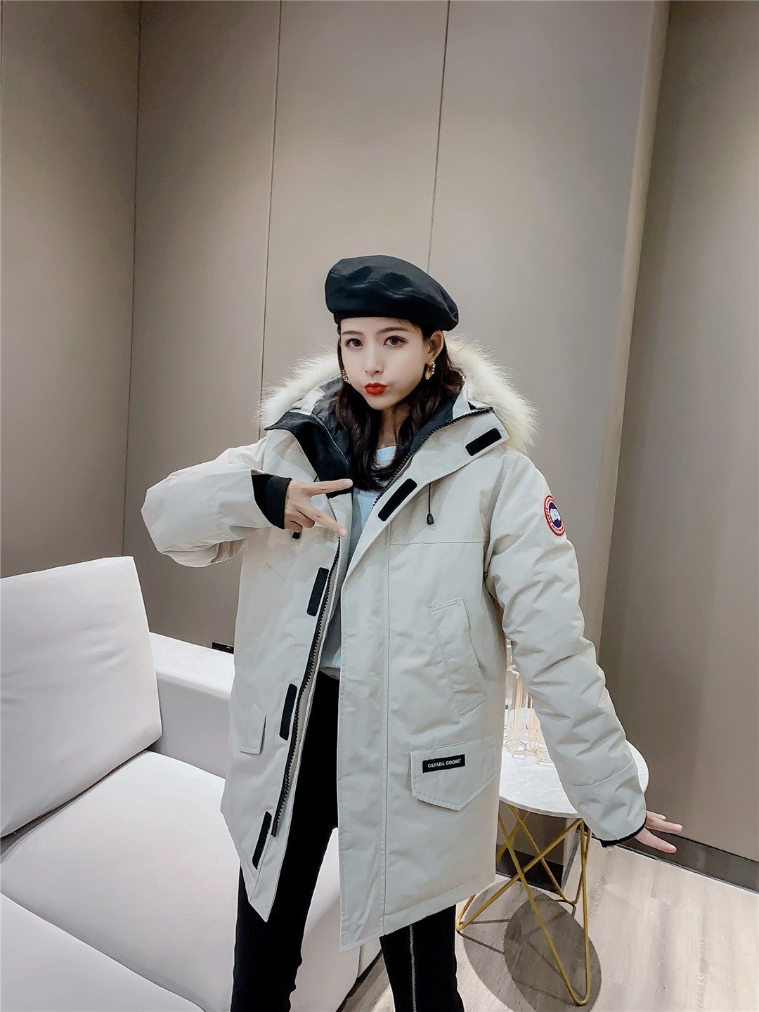 Canada Goose Hooded Puffer Jacket — model