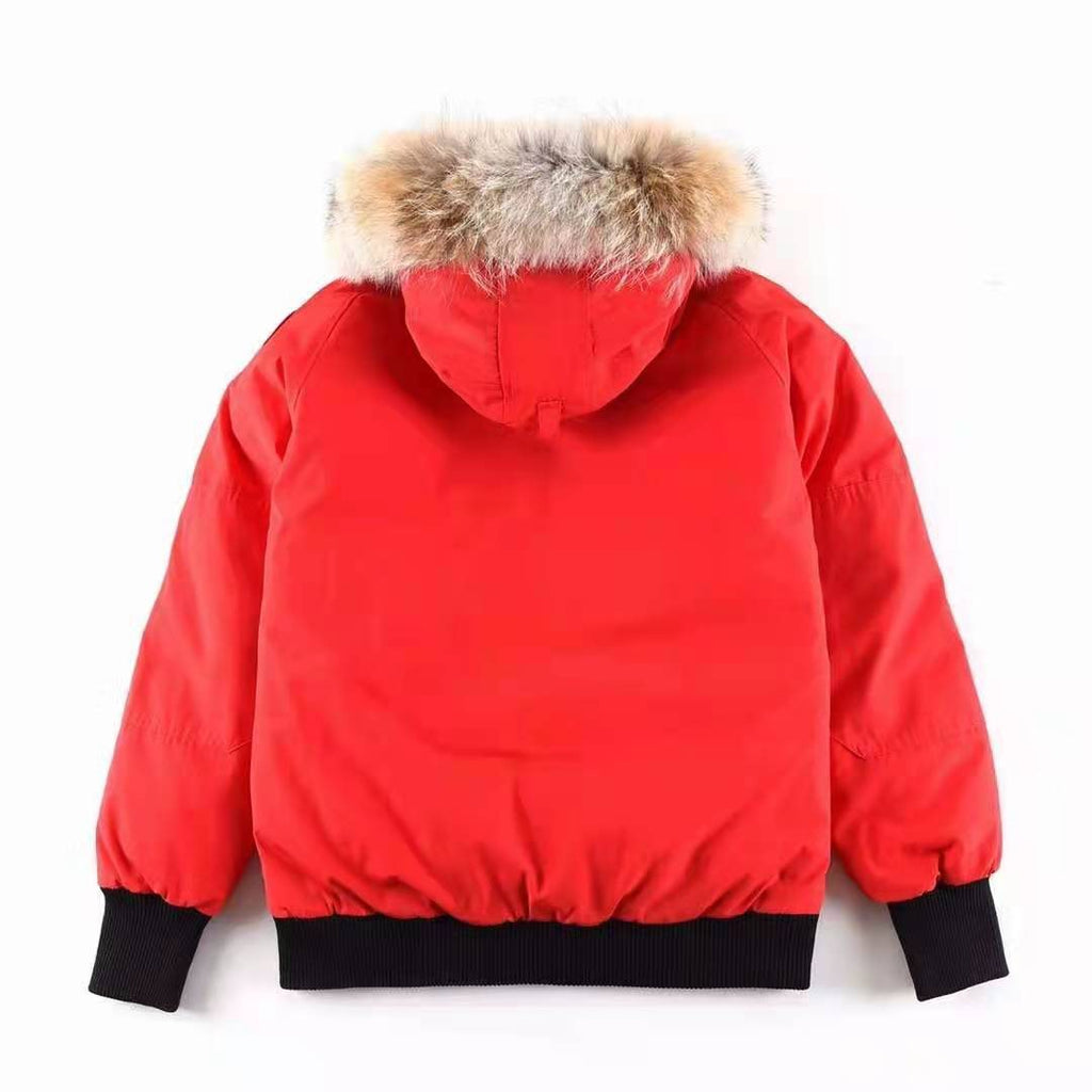 Canada Goose Fur-Trim Hooded Bomber Jacket — back