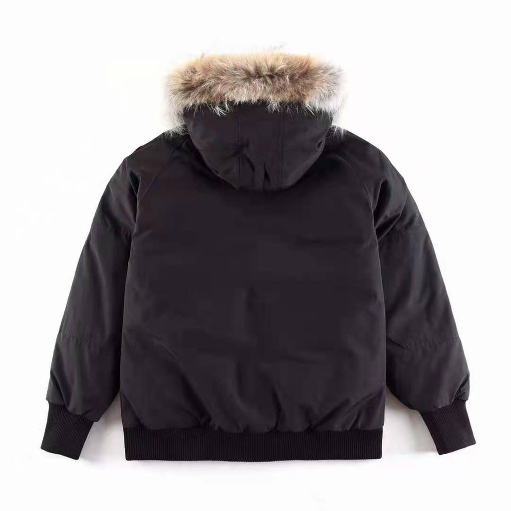 Canada Goose Fur-Trim Hooded Bomber Jacket — back