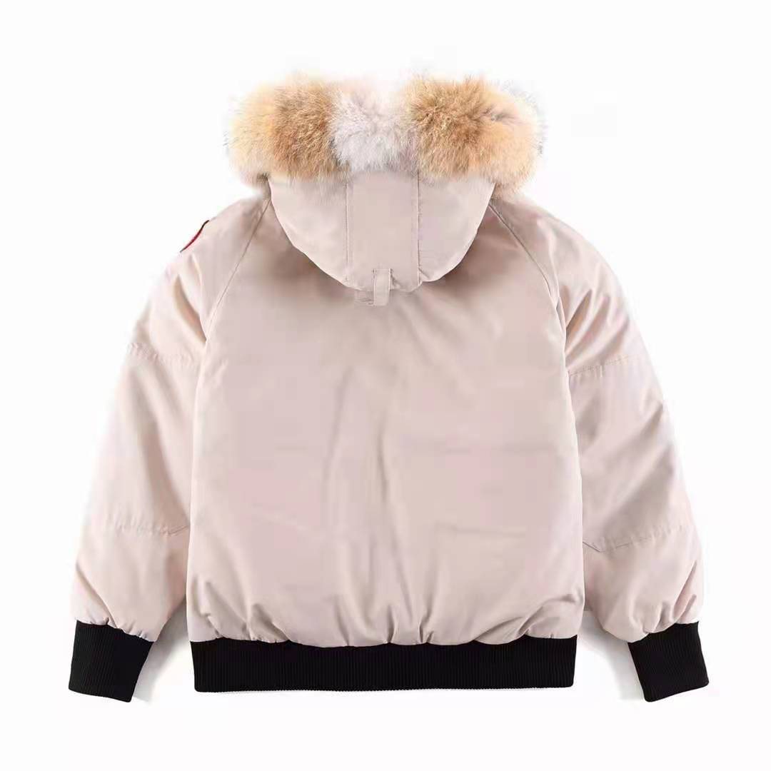 Canada Goose Fur-Trim Hooded Bomber Jacket — back