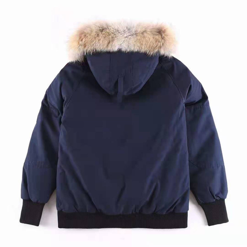 Canada Goose Fur-Trim Hooded Bomber Jacket — back