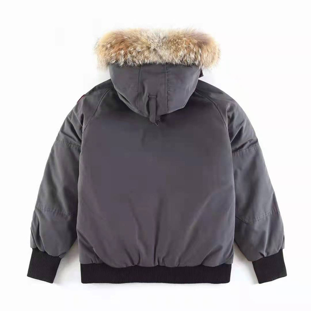 Canada Goose Fur-Trim Hooded Bomber Jacket — back